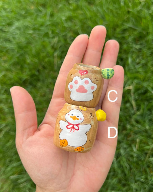 Hand Drawn Garden Decor Miniature Planter