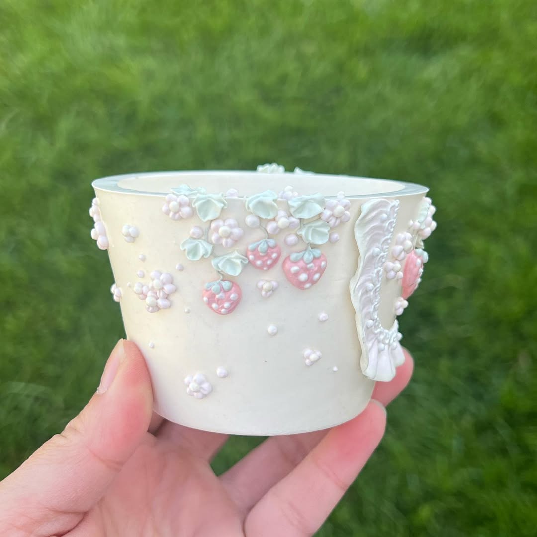 Strawberry Dream Lace Decor Planter