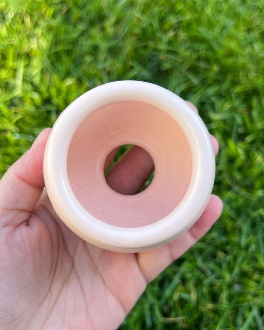 July Classic Peach Glow Swirl Round Bottom Planter