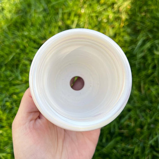 July Classic Creamy Lavender Swirl Planter