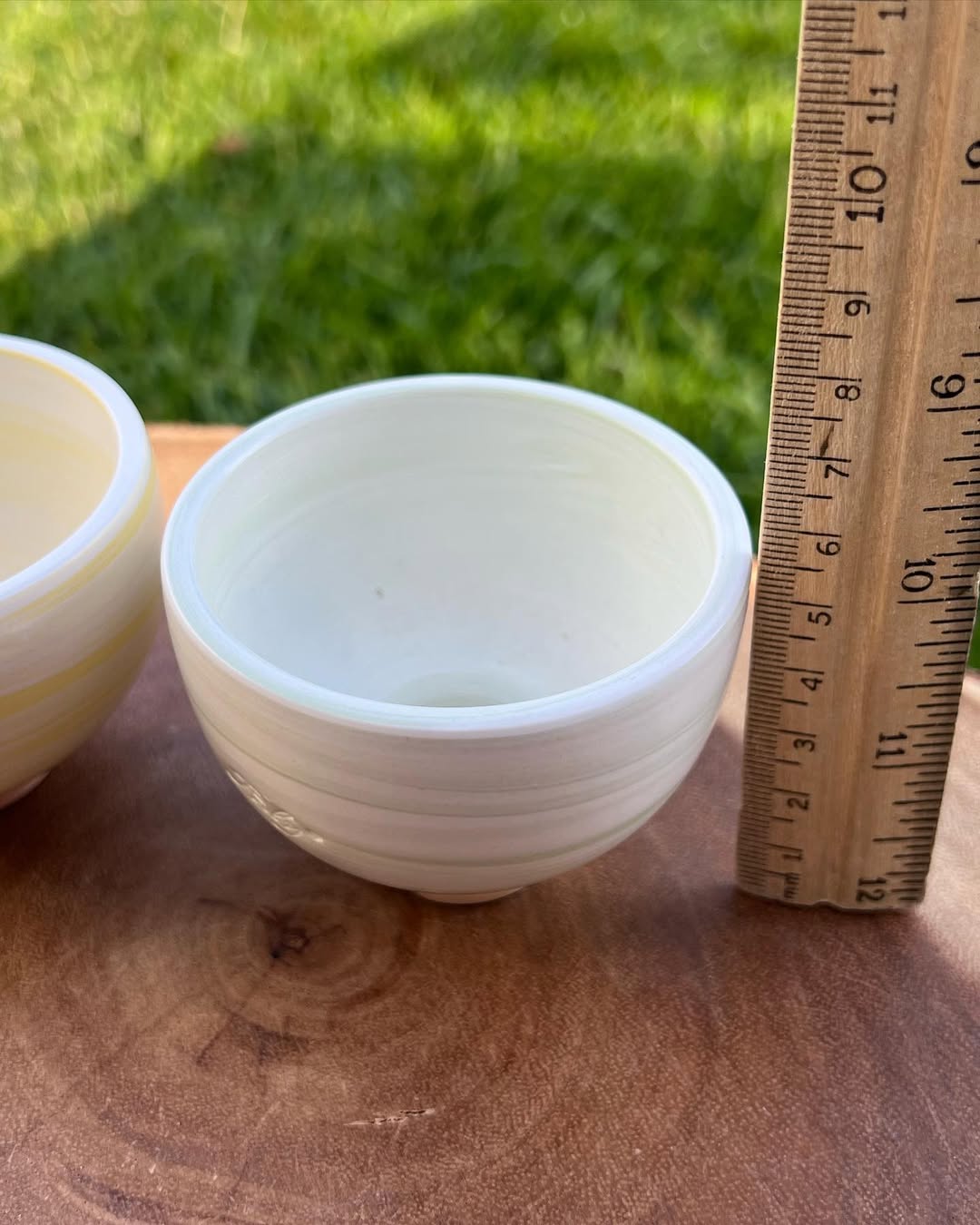 July Classic Lemon Stripe Swirl Cup Shape Mini Planter
