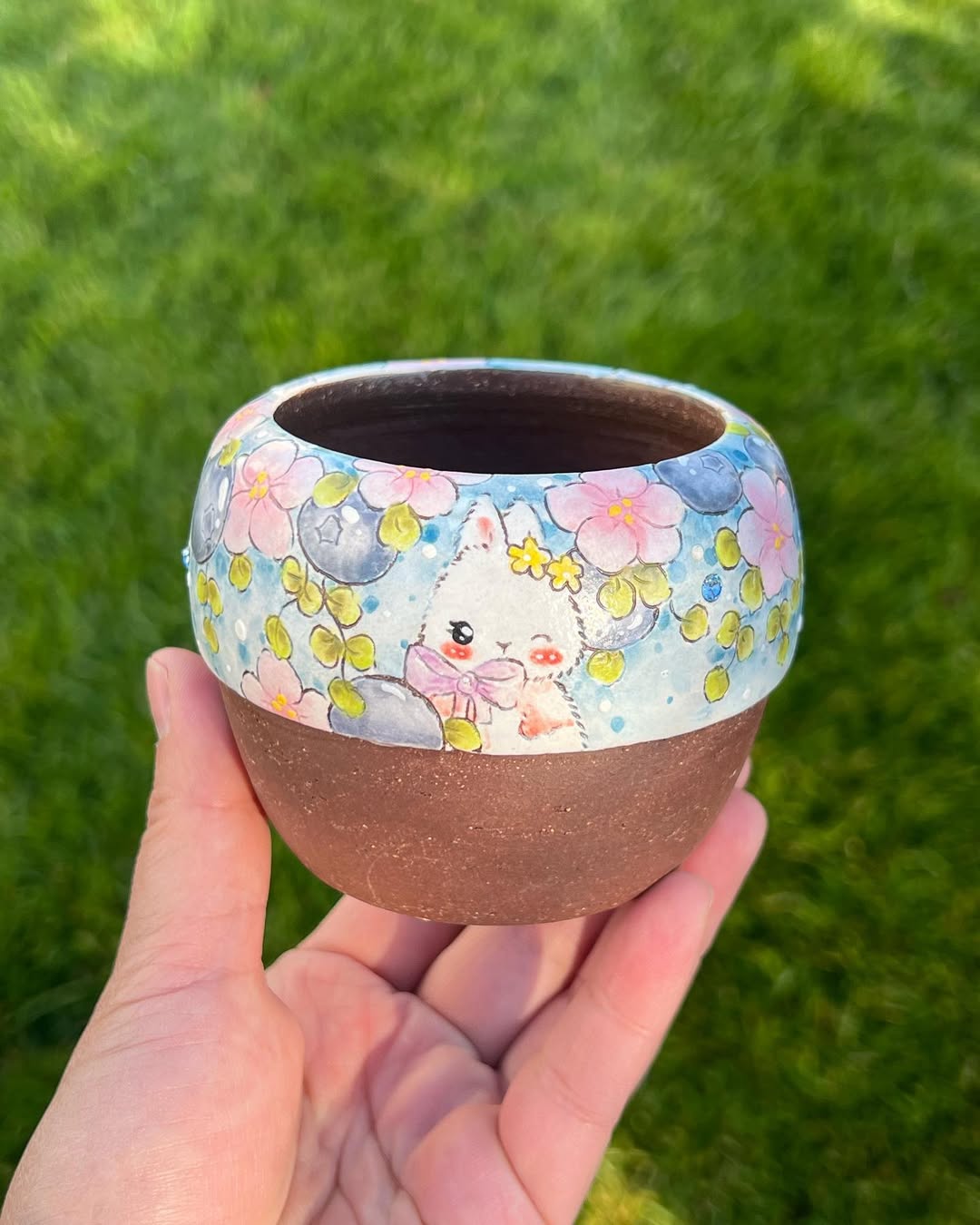 Bunny Pink Meadow Planter