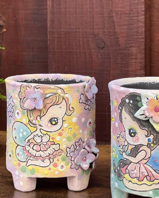 Blonde Flower Fairy Planter