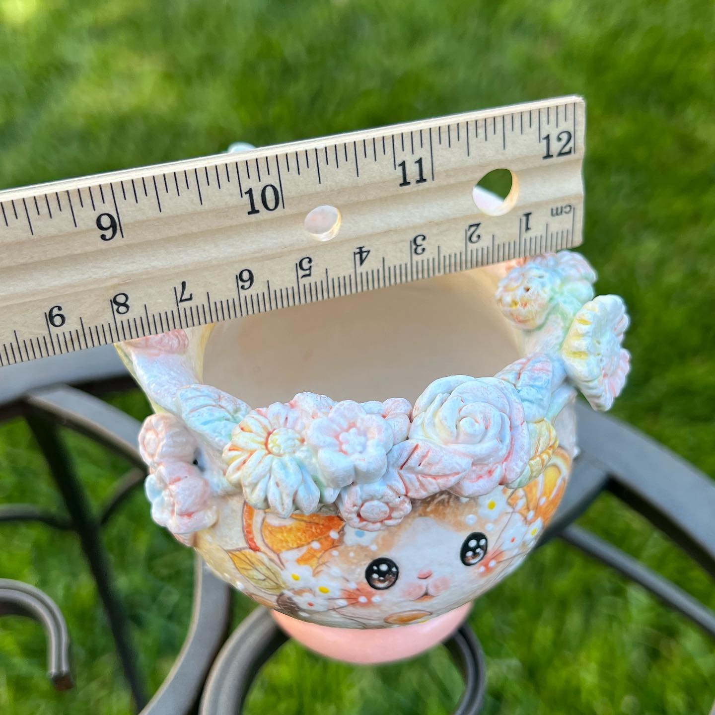 Guinea Pig Orange Fruit Punch With Flowers Planter