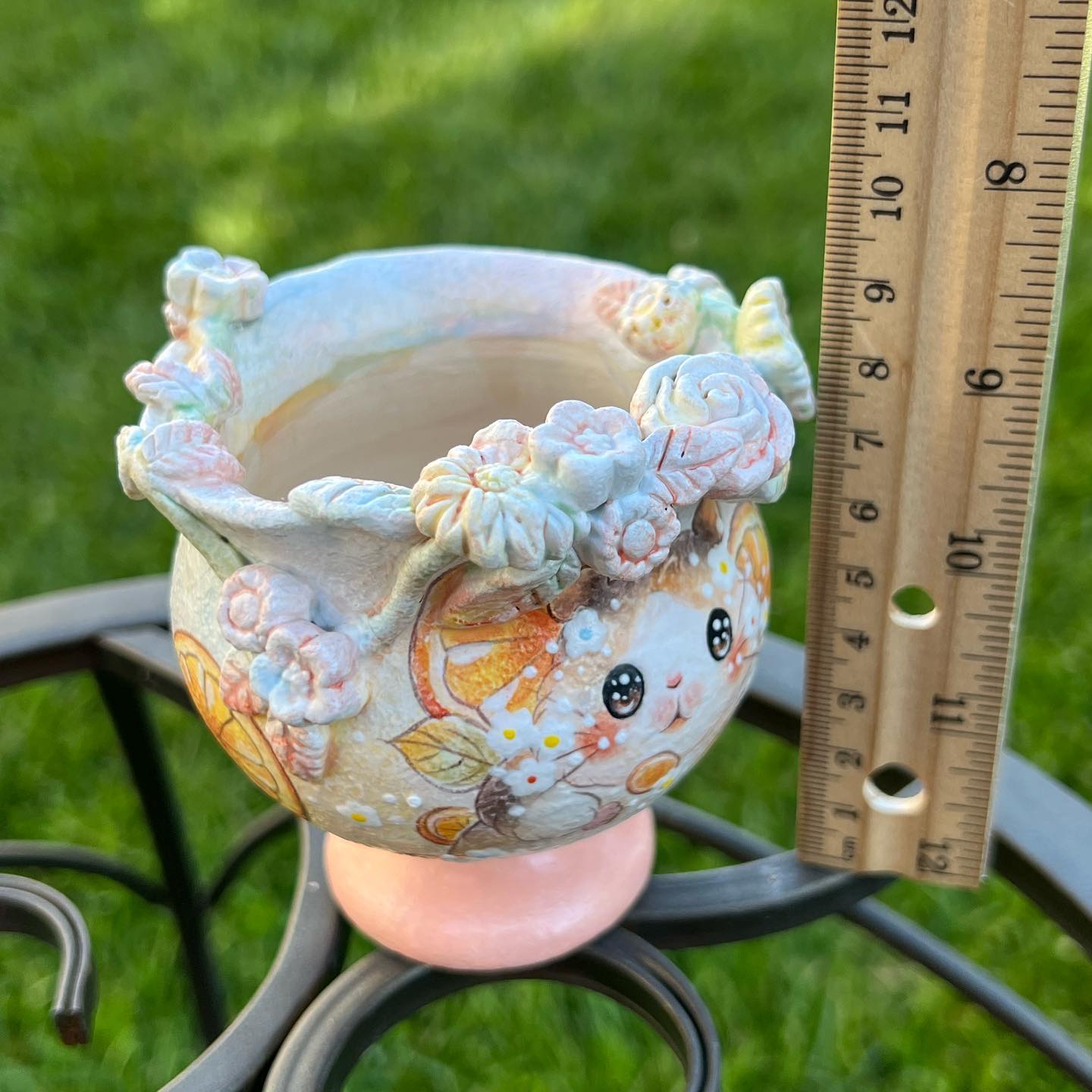 Guinea Pig Orange Fruit Punch With Flowers Planter