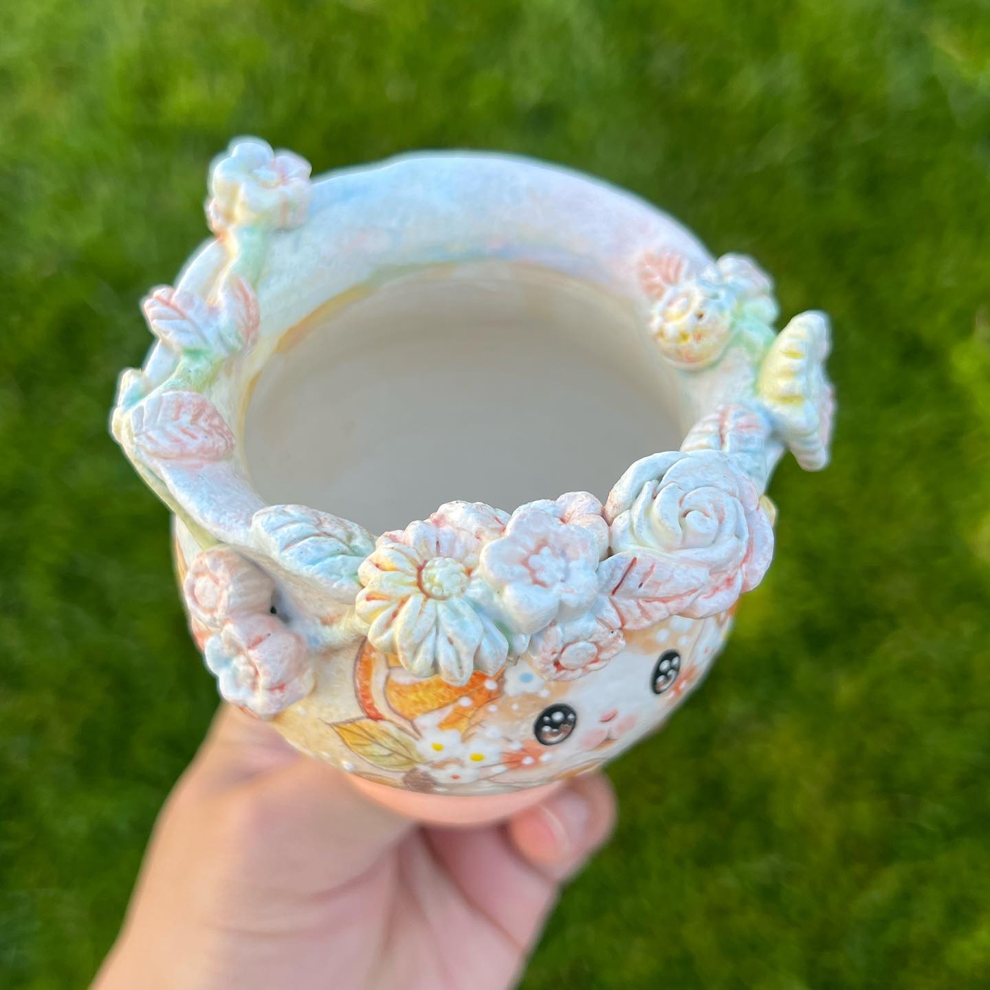 Guinea Pig Orange Fruit Punch With Flowers Planter