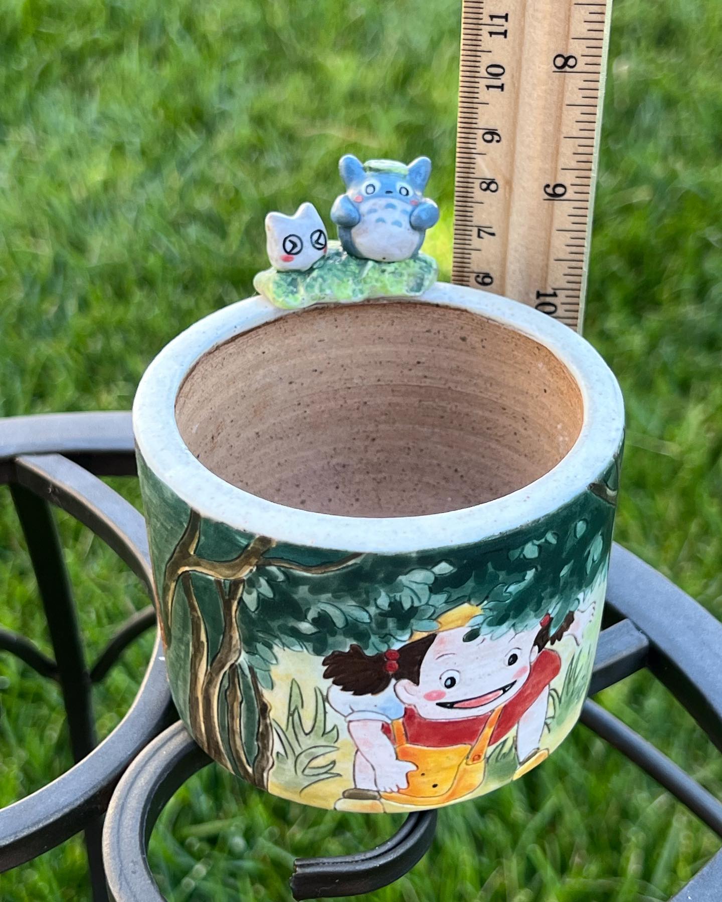 Totoro With Little Sister In The Forest Planter