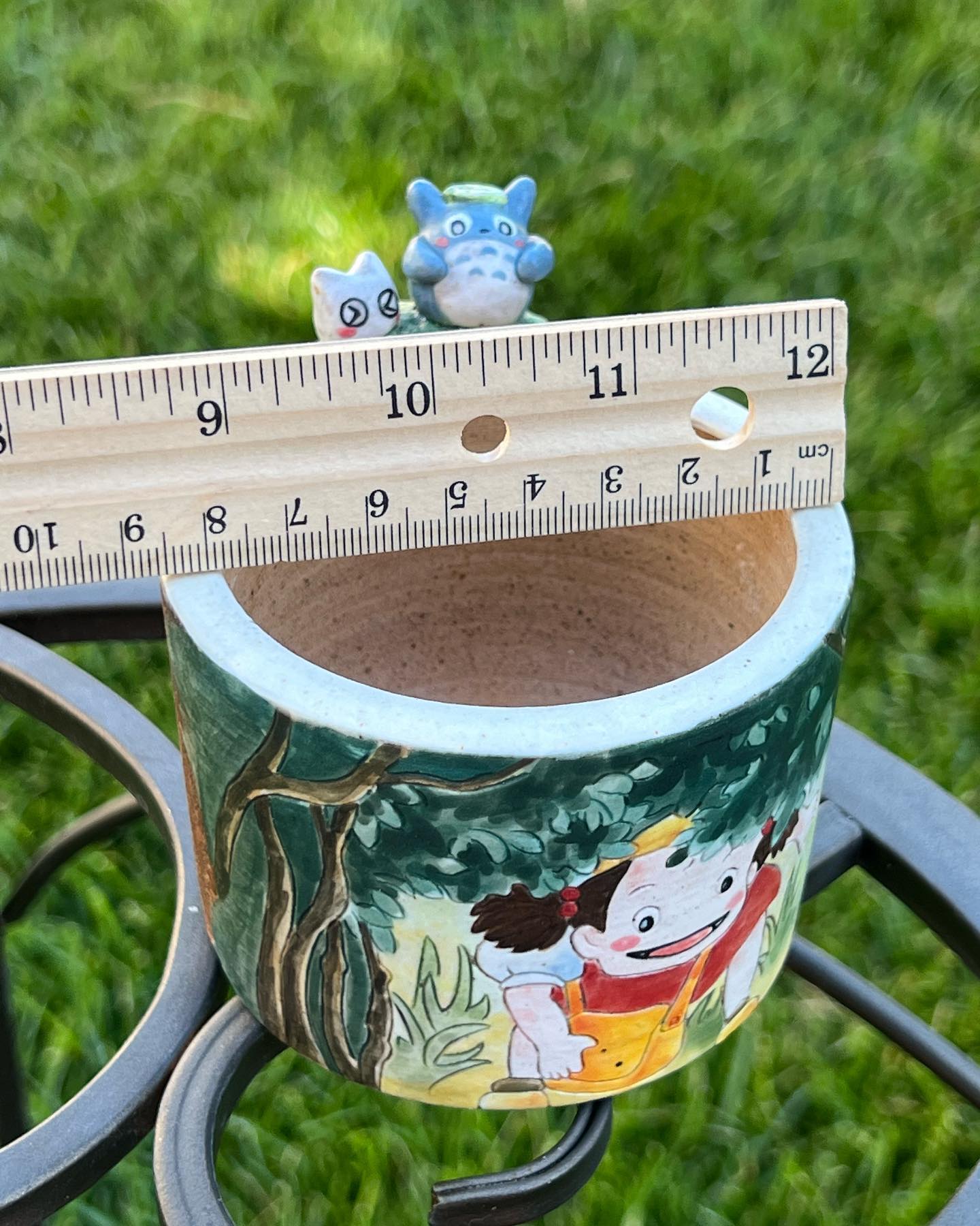 Totoro With Little Sister In The Forest Planter