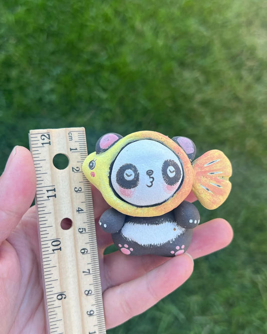 Panda Figurines - Gold Fish