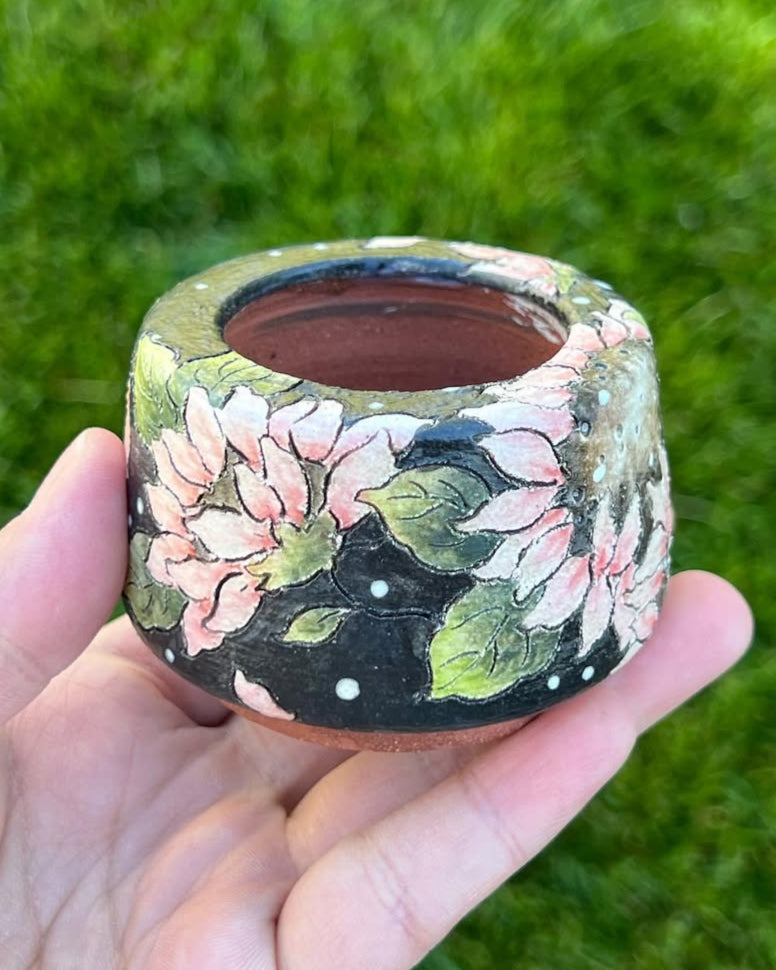 Vintage Style Twilight Sunflower Planter