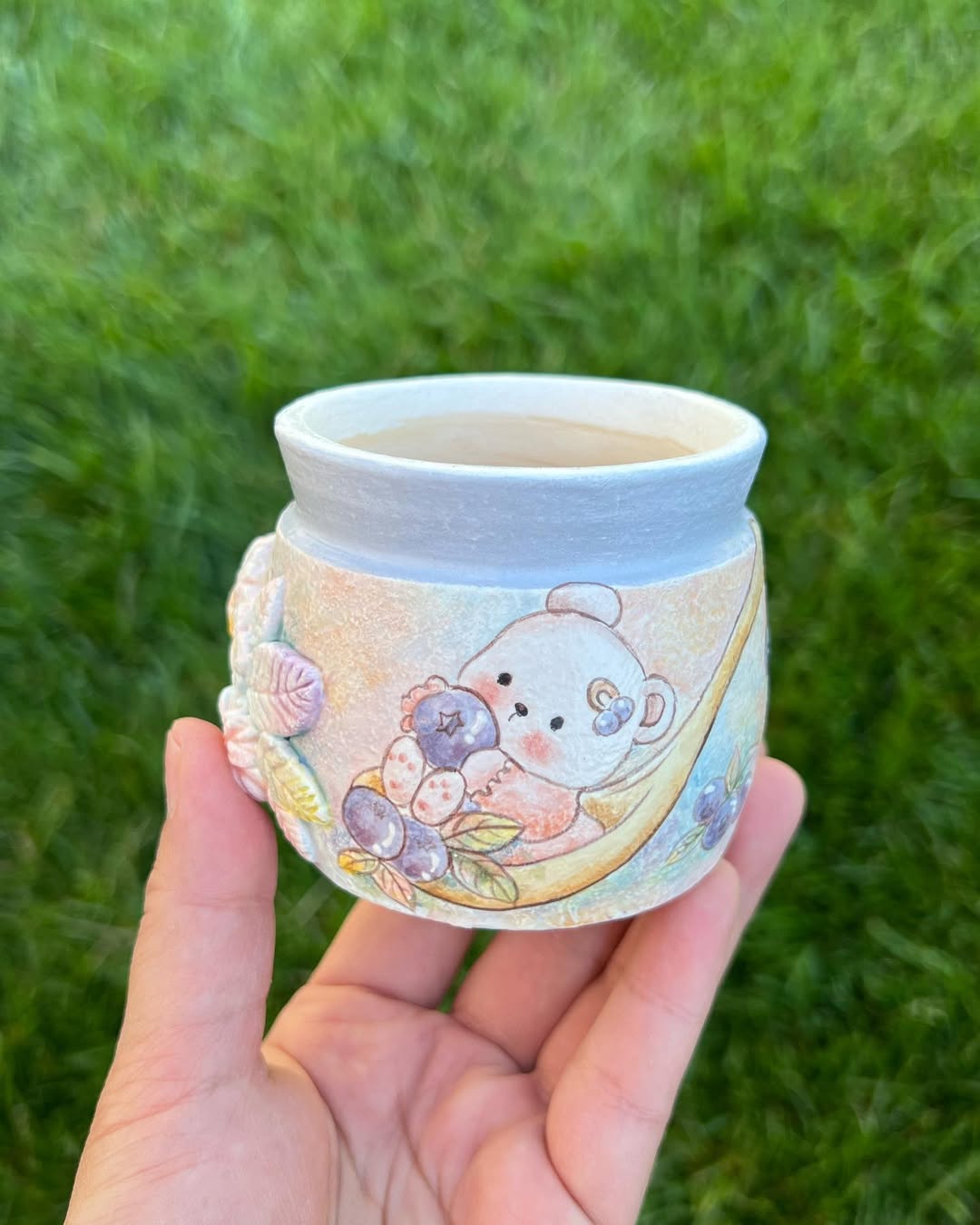 Blueberry Jam And Bear Planter