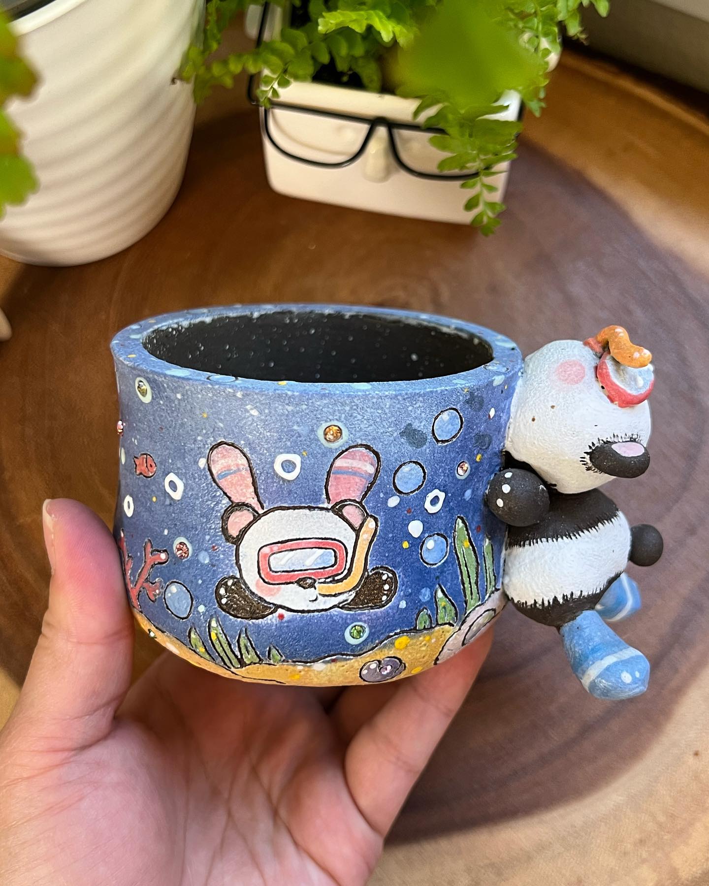 Ocean Adventure Panda Planter
