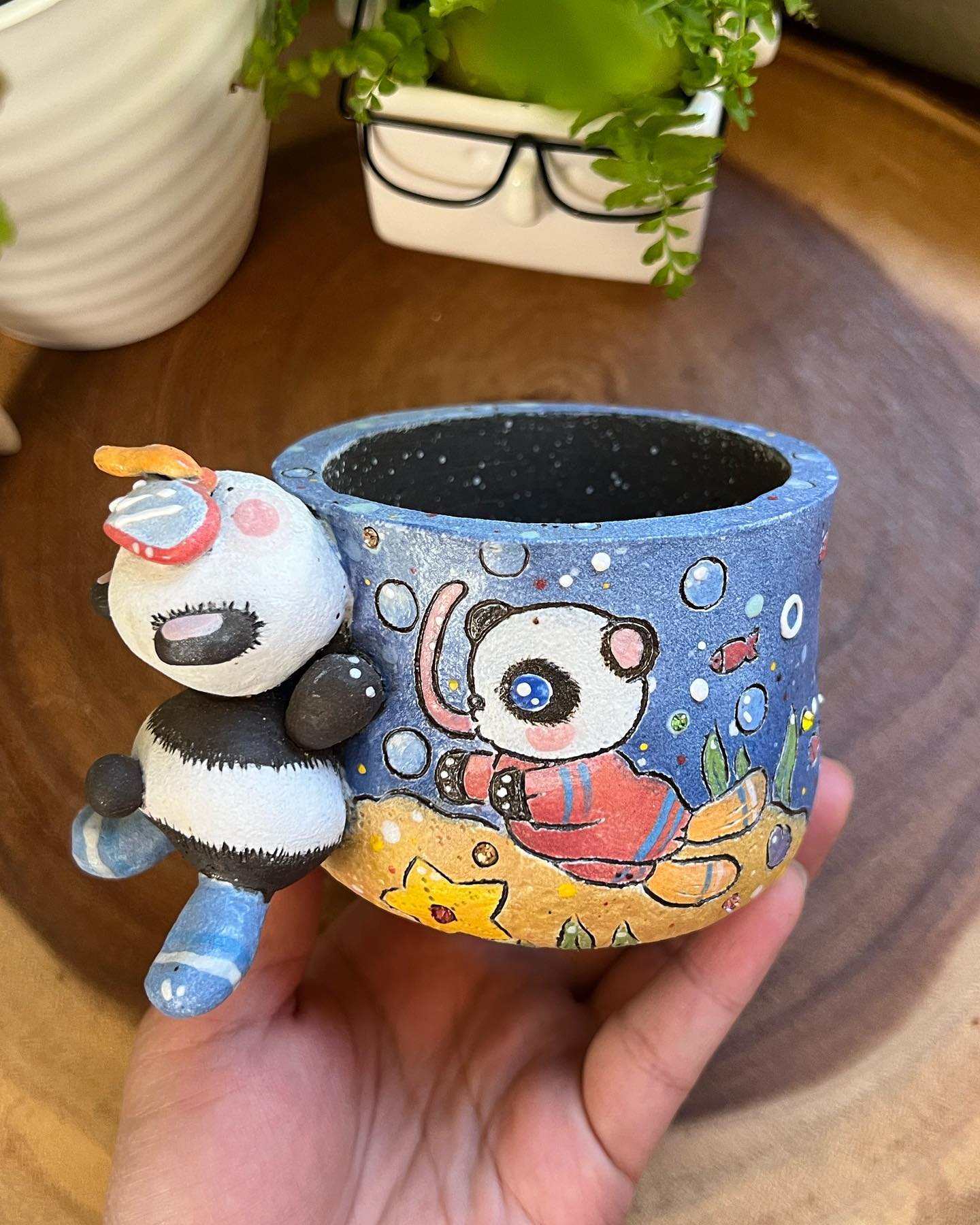 Ocean Adventure Panda Planter