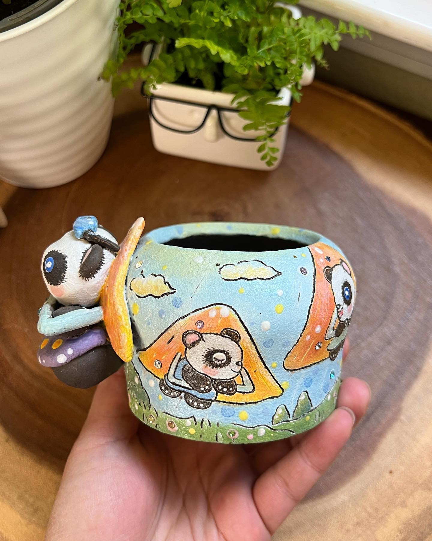 Rainbow Panda Joy Planter