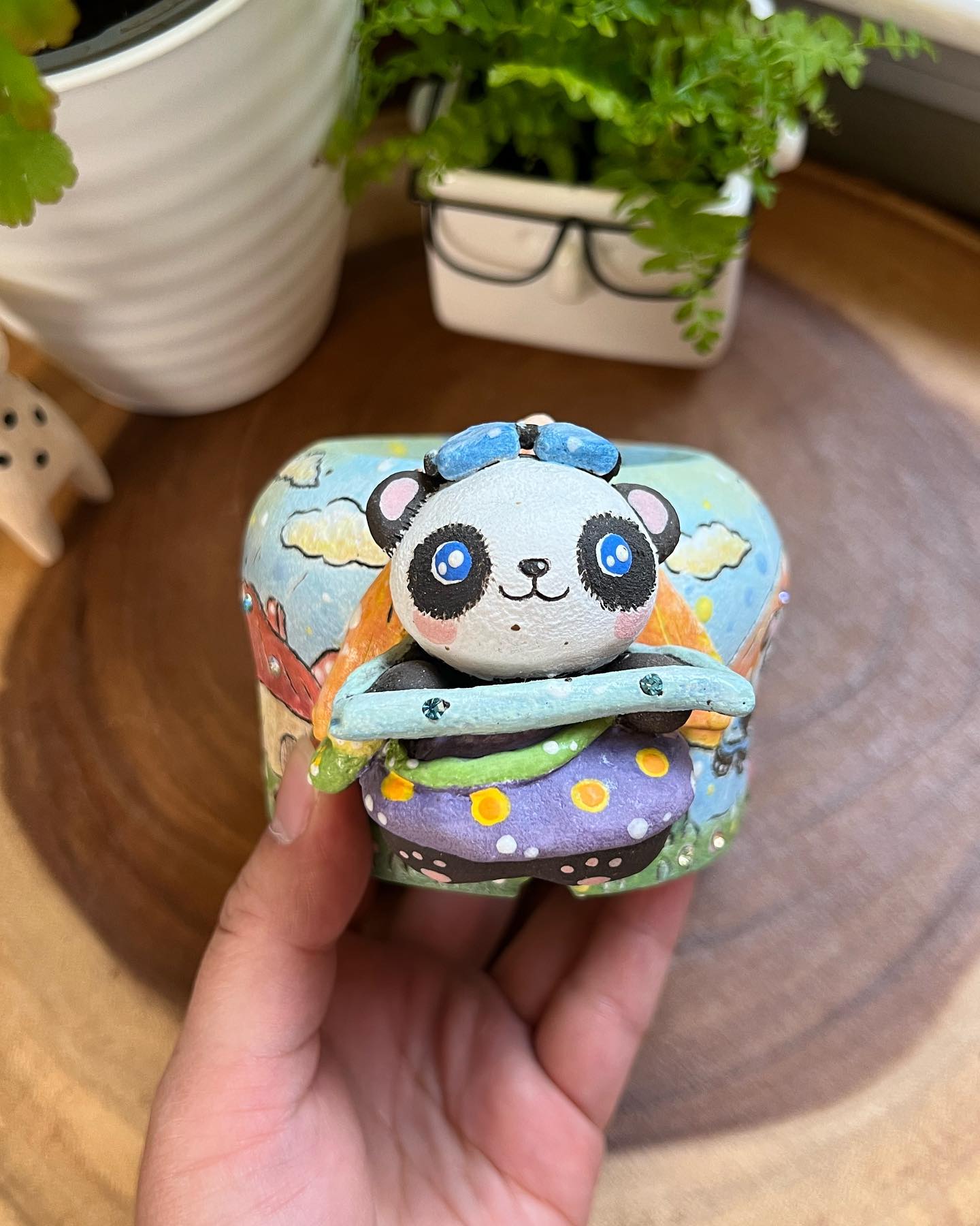 Rainbow Panda Joy Planter