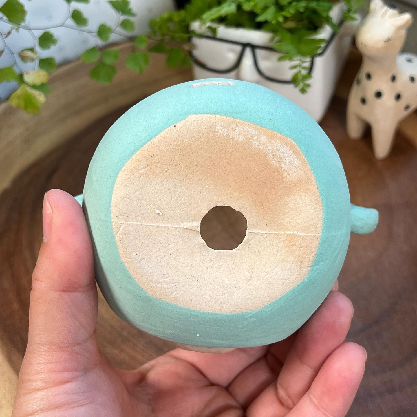 Teal Elephant in Disguise- Cat Series Planter