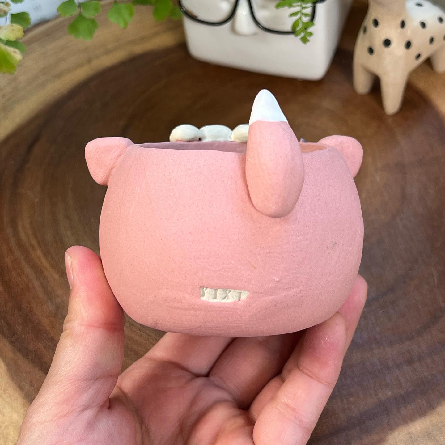 Pink Cat in Disguise- Cat Series Planter