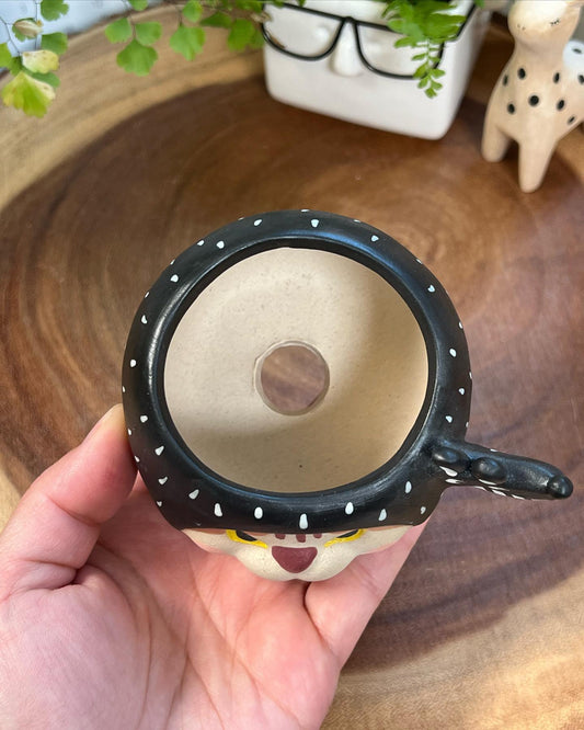 Black Dog in Disguise- Cat Series Planter