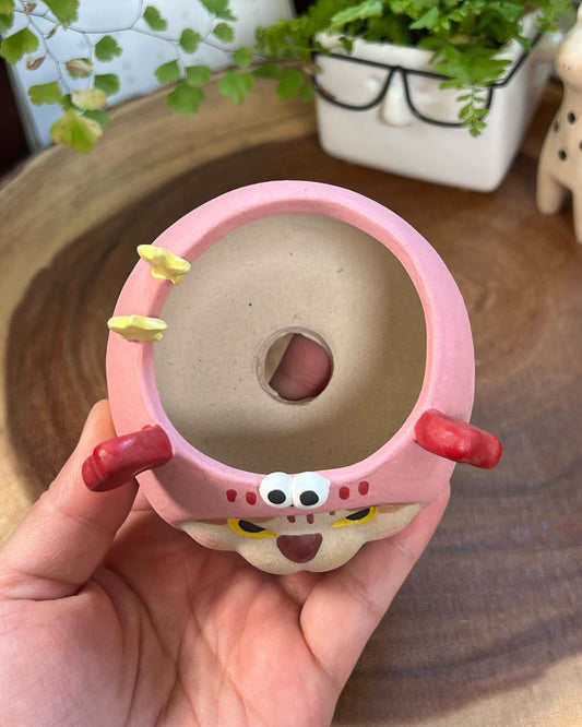 Pink Cancers in Disguise- Cat Series Planter