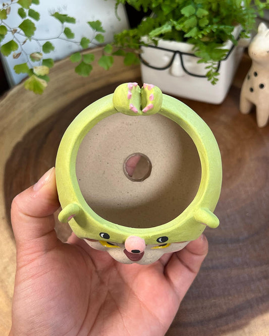 Green Bear Paw Bear in Disguise- Cat Series Planter