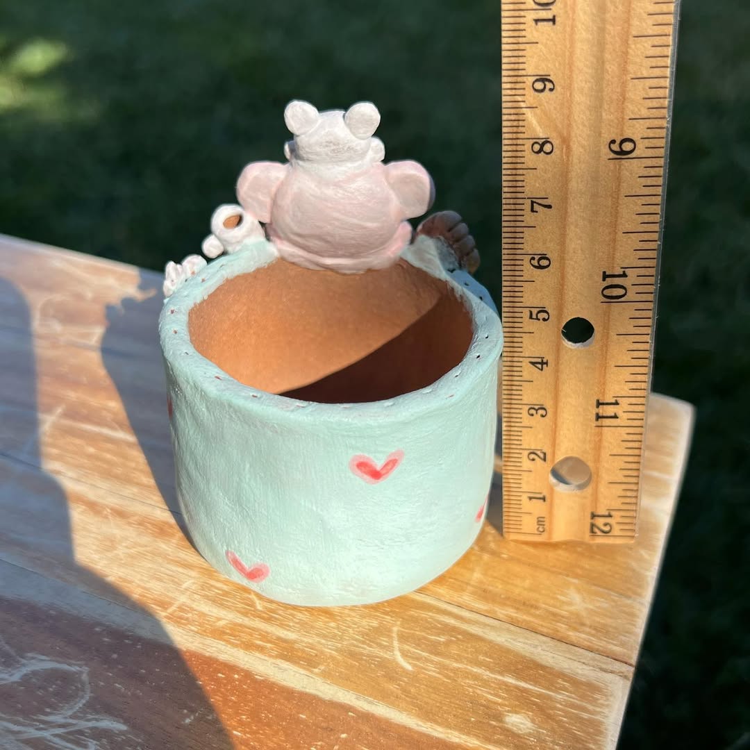 Baby Bear Friend with Star Charm Planter