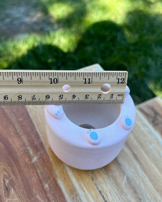 Pink Cute Bear Round Planter