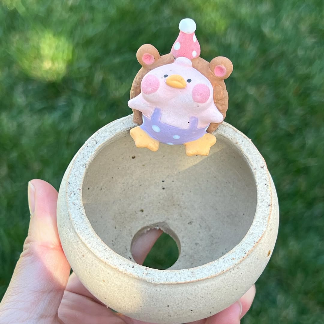 Brown Bear Beanbag Ducky Planter