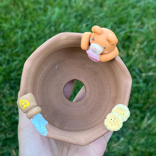 Sweetheart Bear Wavy Edges Planter