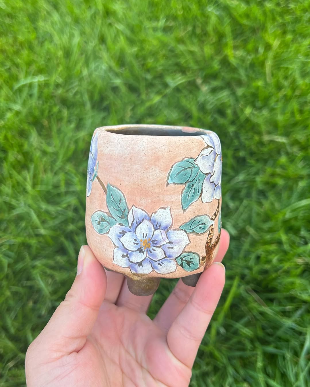 Serene Srping Floral Korean Style Planter