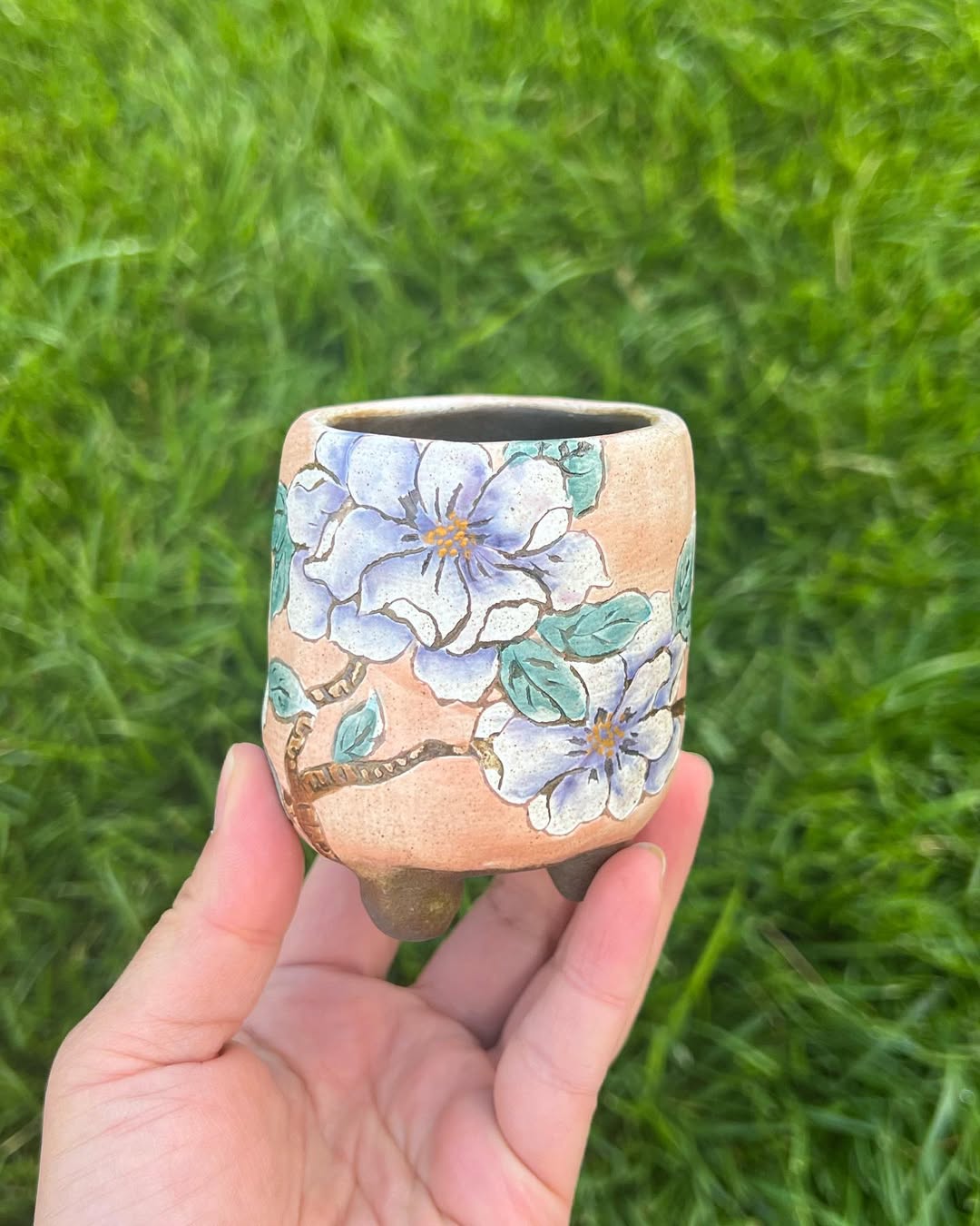 Serene Srping Floral Korean Style Planter