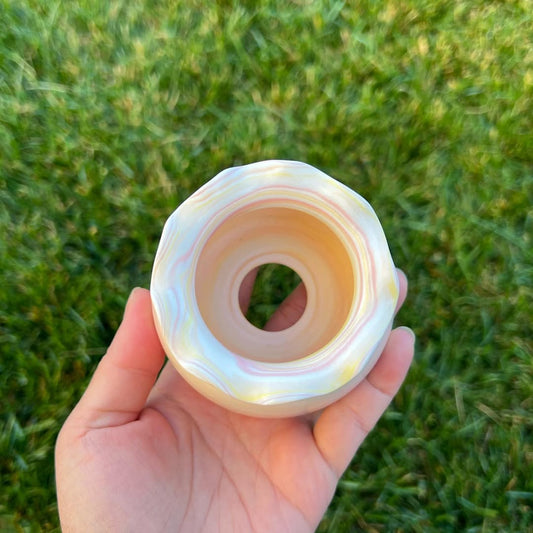 July Classic Wavy-Rim Creamy Yellow Planter