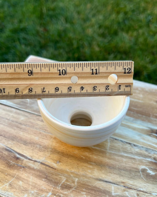 July Classic Creamy Swirl Bowl Shape Planter