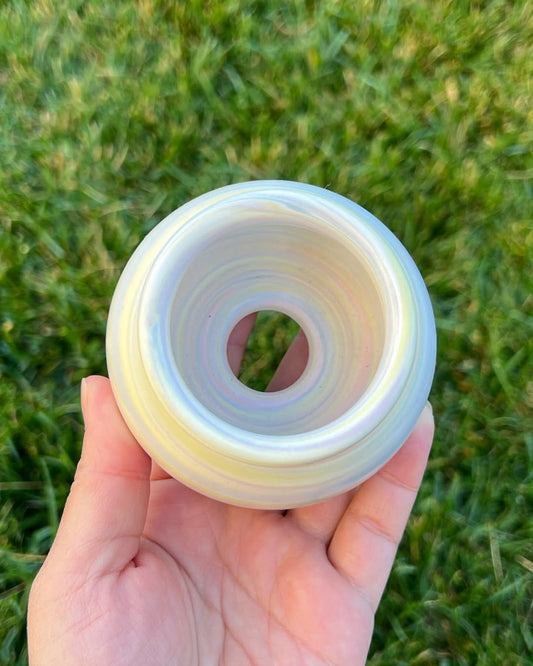 July Classic Lavender Matcha Swirl Round Shape Planter