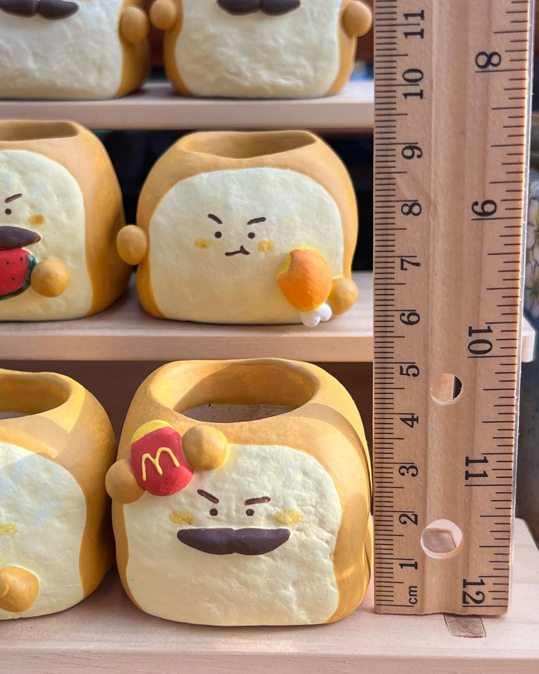 Mini Cute Toast Bread Planter