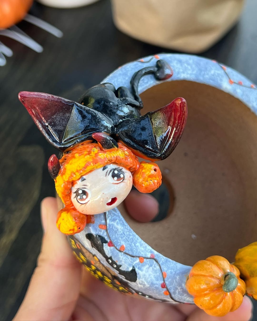 Cute Devil with Big Wings Boniu Planter
