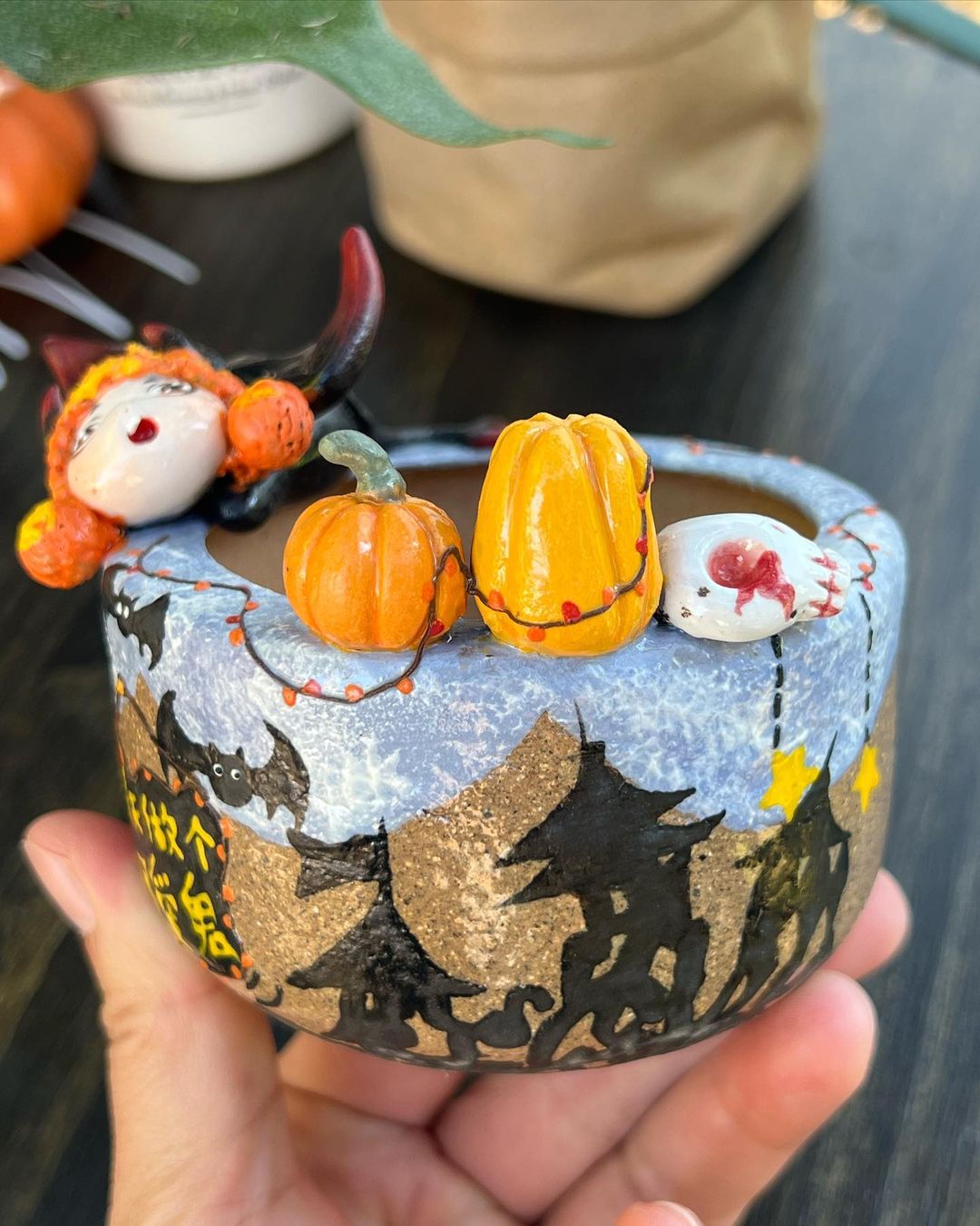 Cute Devil with Big Wings Boniu Planter