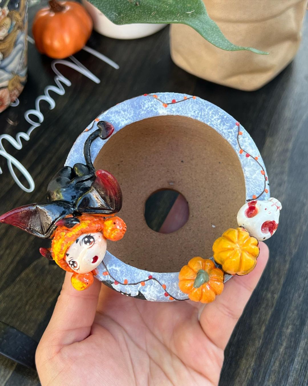 Cute Devil with Big Wings Boniu Planter