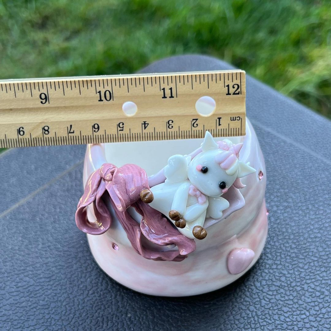 Unicorn With Big Pink Bow Planter