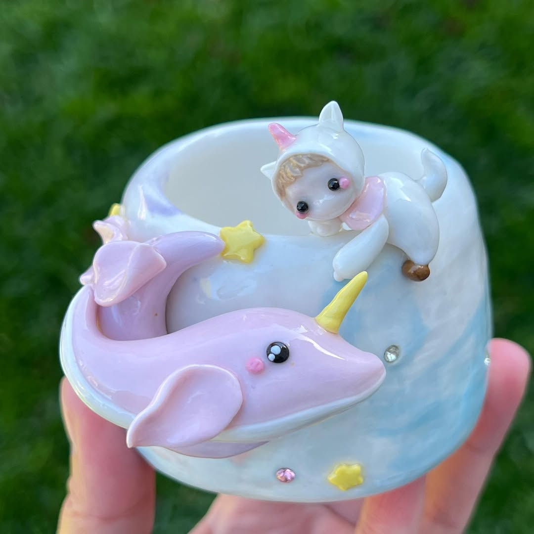 Unicorn and Pink Dolphin Dream Planter
