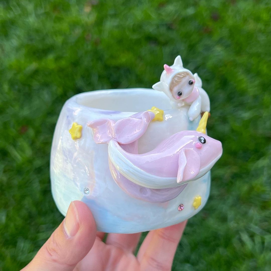 Unicorn and Pink Dolphin Dream Planter