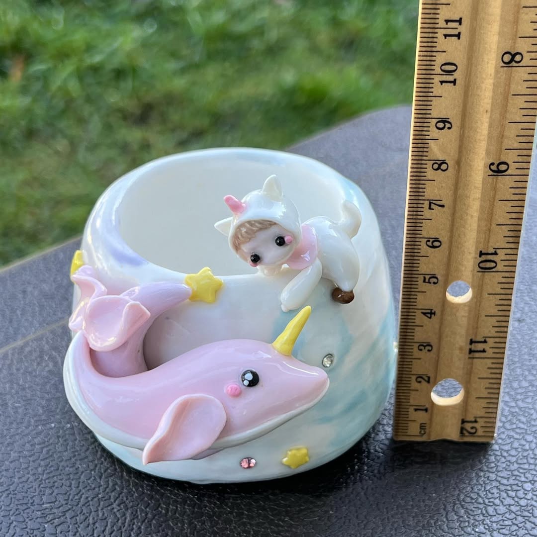 Unicorn and Pink Dolphin Dream Planter