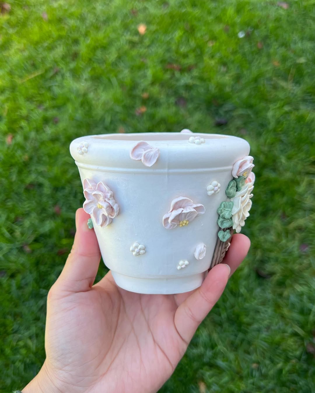 Rosy Bloom Garden Basket Planter