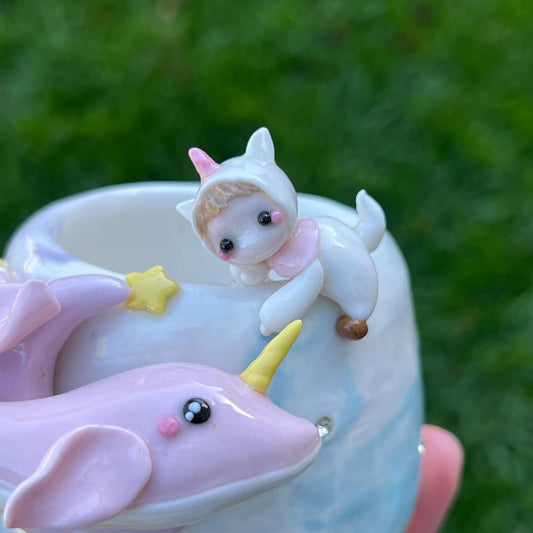 Unicorn and Pink Dolphin Dream Planter