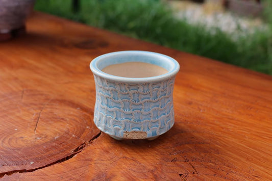 Pastel Red Diamond Pattern Planter