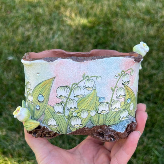 Hand-Painted Lily Fairy Tale Forest Planter