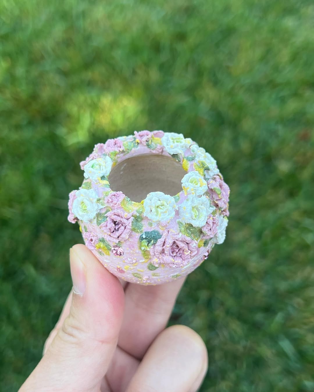 3D Pink Roses Mini Planter