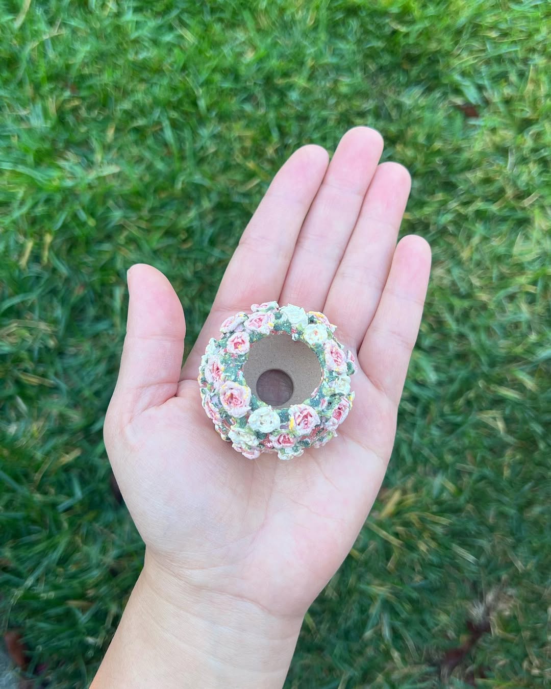3D Pink Roses Mini Planter