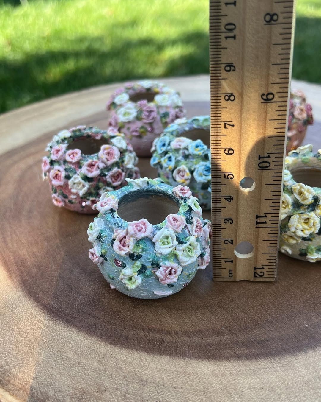 3D Pink Roses Mini Planter