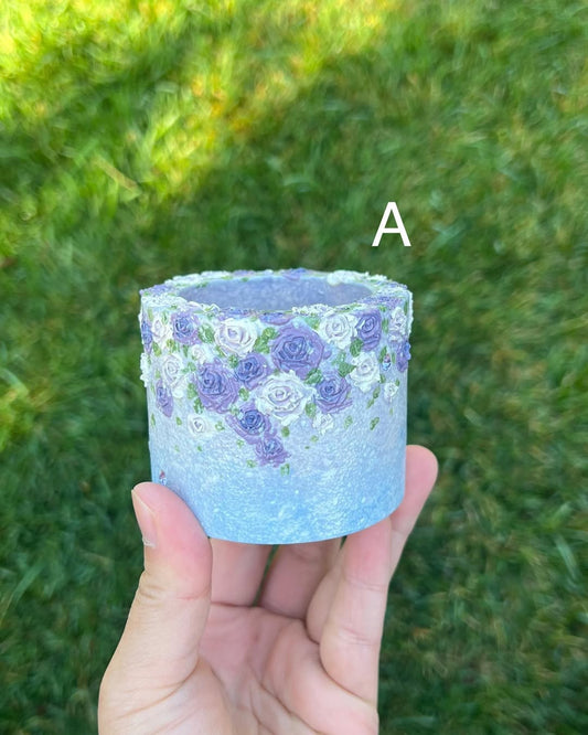 3D Roses In 3 Color Ound Planter