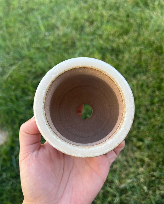 Rustic Color Strips with Hearts Planter